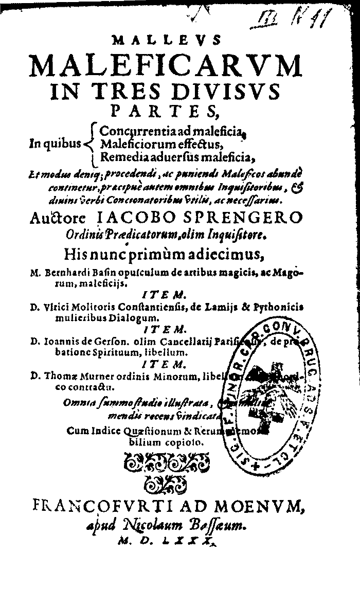 Mallevs Maleficarvm latin text
