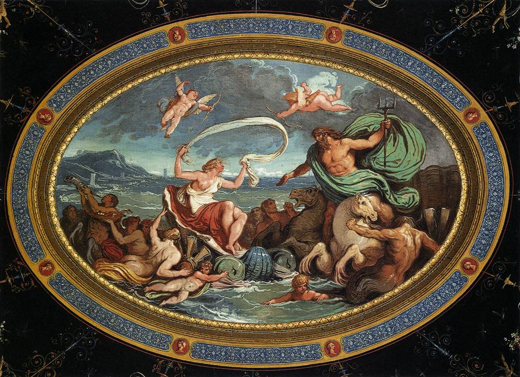 Изображение Посейдона (Нептуна) на блюде